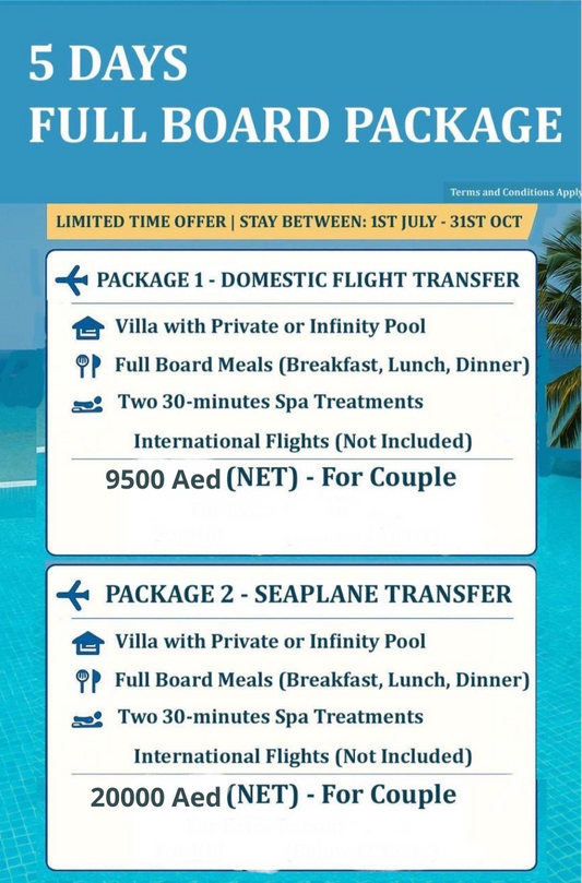 5 Days Villa with Pool Full Board Package in Maldives - imane Habibi