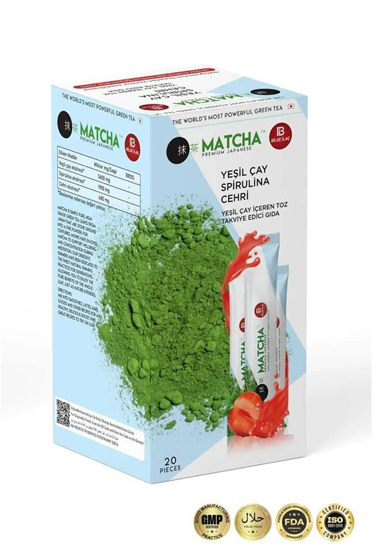 Bilge İlaç Matcha Premium Japanese Strawberry Flavored Macha Tea - imane Habibi